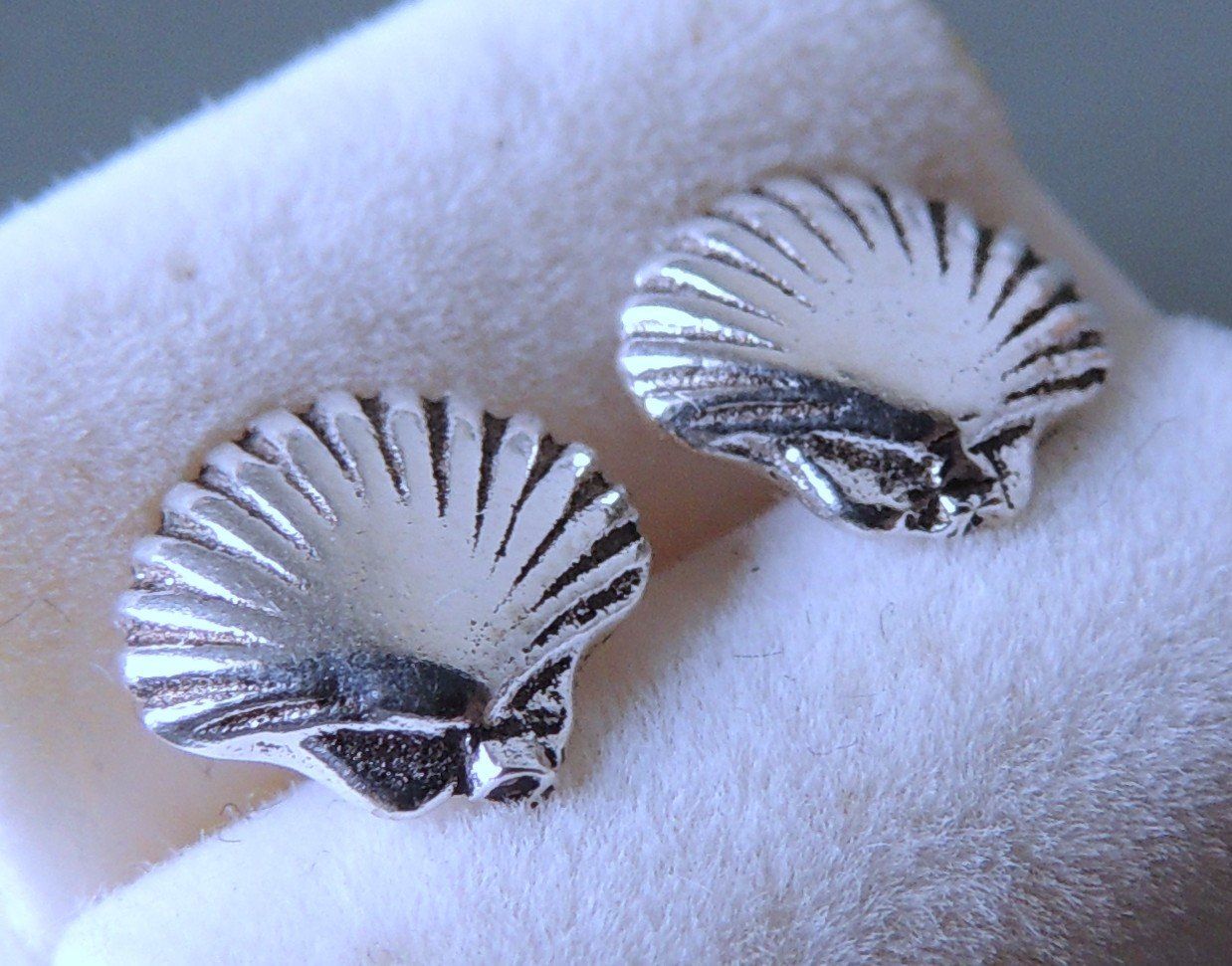 Orecchini pendenti & Orecchini a lobo: Silber 925 Muschel Ohrstecker 8 mm – Nuovo e nell'imballaggio originale da Waldenburg venduto da schaller707 2