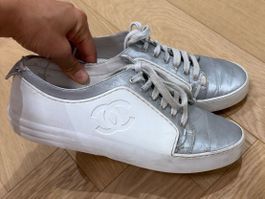 Chanel Sneakers Weiss/Silber Grösse 37 gebraucht
