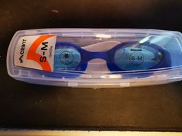Schwimmbrille blau Grösse S-M 100% UV Schutz, Antifog. NEU