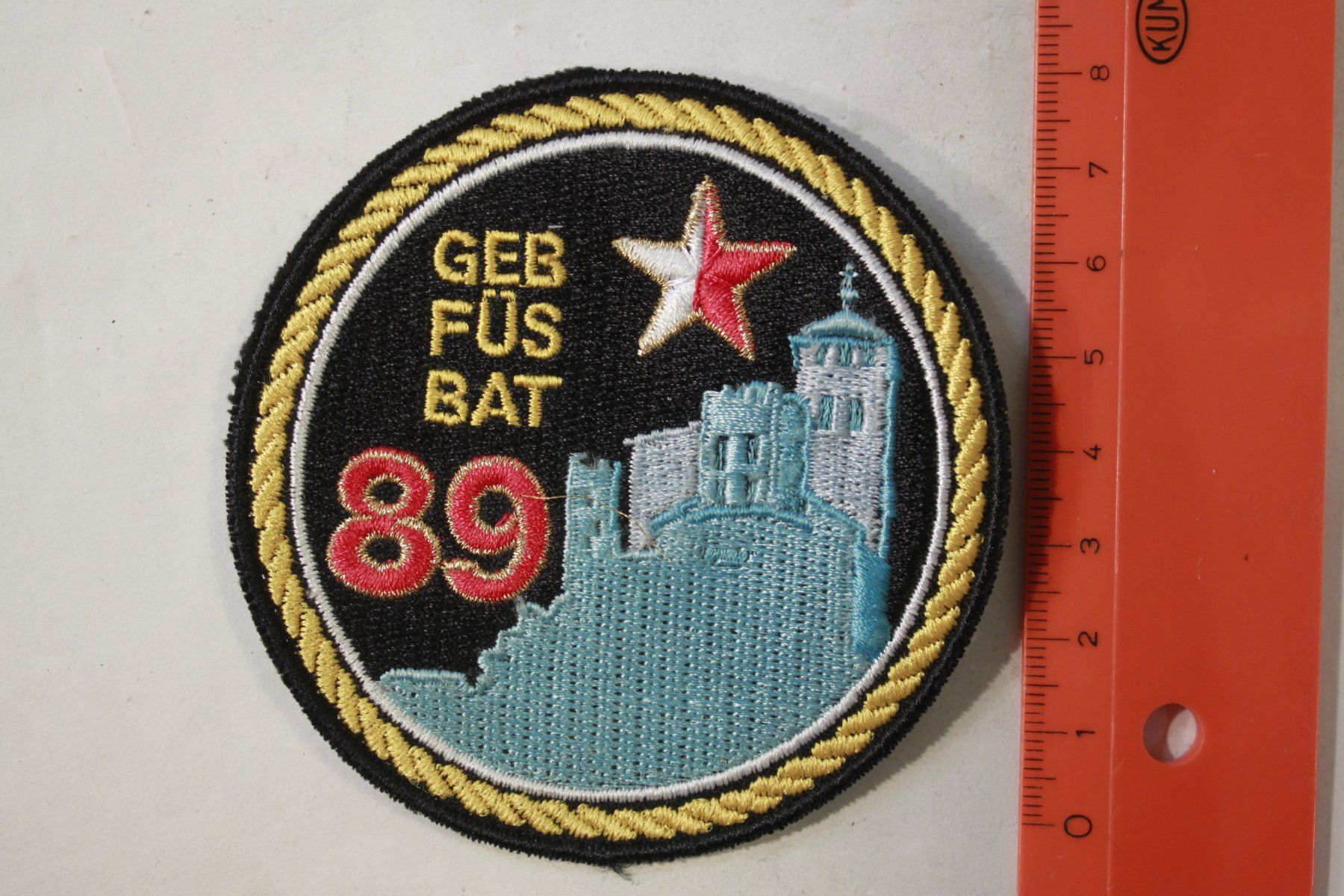 Schweizer Armee Patches: geb fus 89 bat – Gebraucht aus La plaine von 7A6T2ME