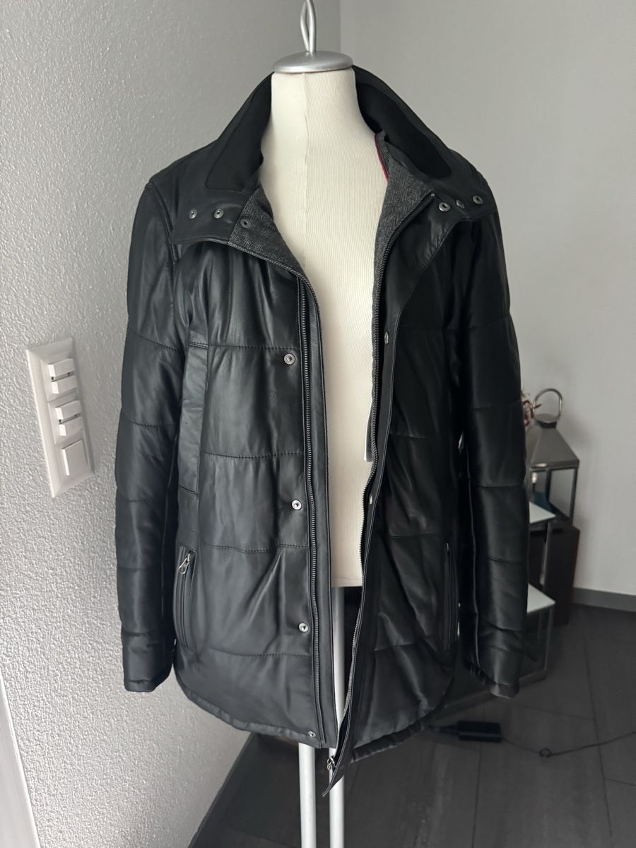 Giacche: Strokesman's Lederjacke Schwarz Grösse 52  – Nuovo (secondo la descrizione) da Olten venduto da bir_k96n
