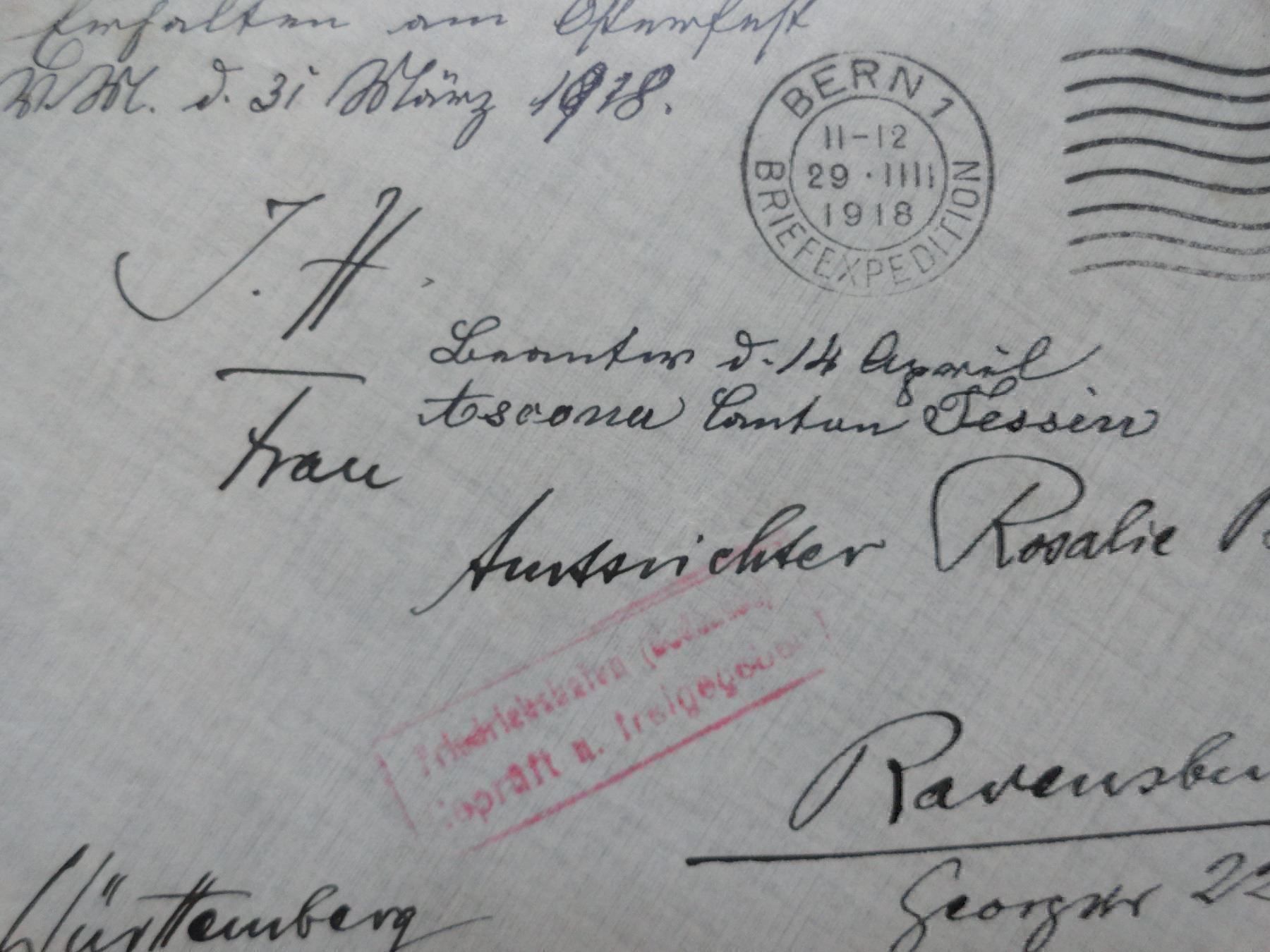Tous les timbres: Schöner Briefumschlag von 1918 – D'occasion à stäfa par brandy66 2