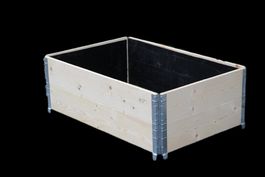 Hochbeet aus Palettenrahmen 1200x800x400 mm mit Auskleidung!