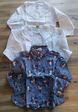 Set 3 Blusen Grösse 86 Weiss und gemustert von H&M