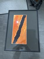 Abstraktes Kunstbild gerahmt – Industrial Look / Rost-Strukt