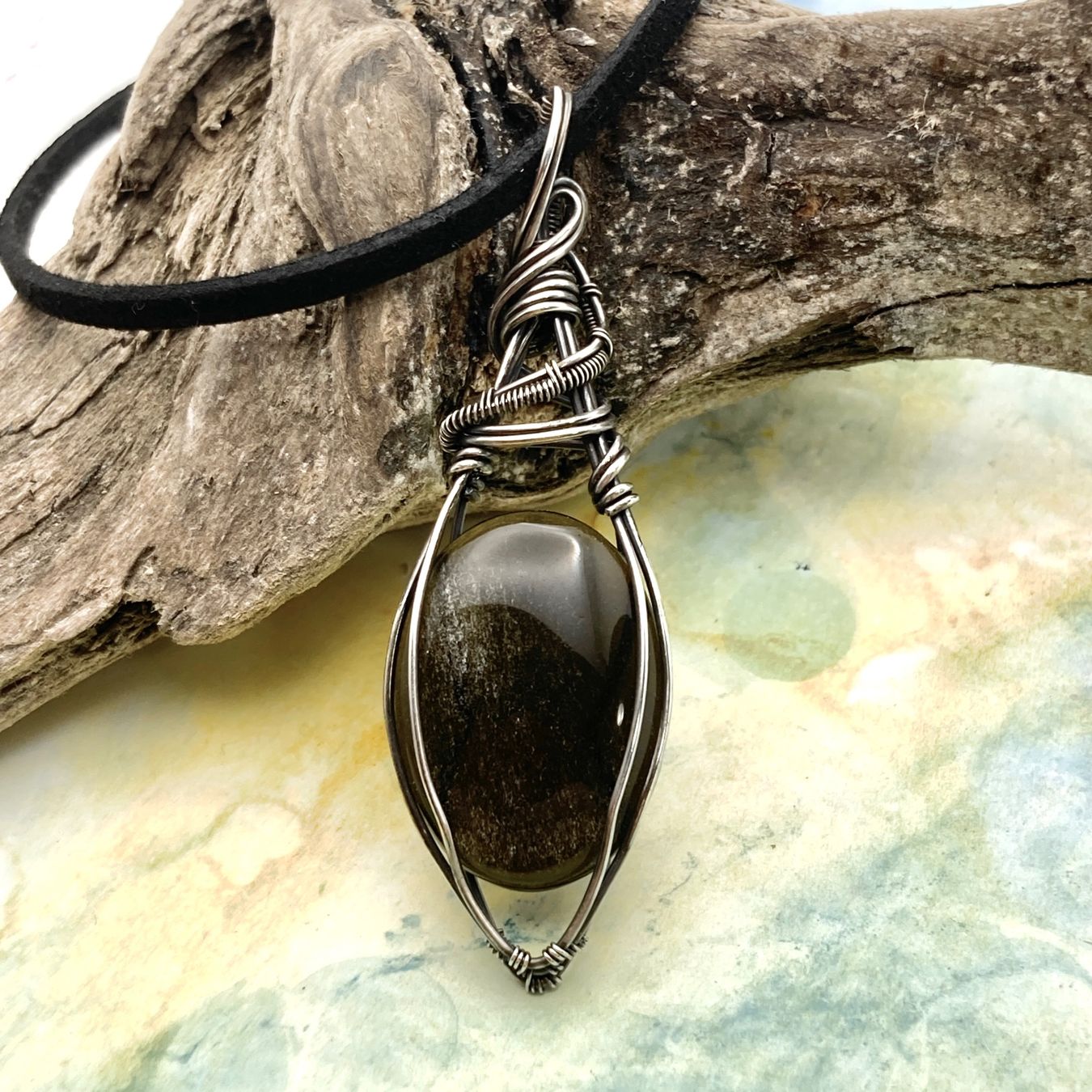 Catenine: Obsidian Silber Anhänger – Nuovo (secondo la descrizione) da Solothurn venduto da Kiki_Di 2