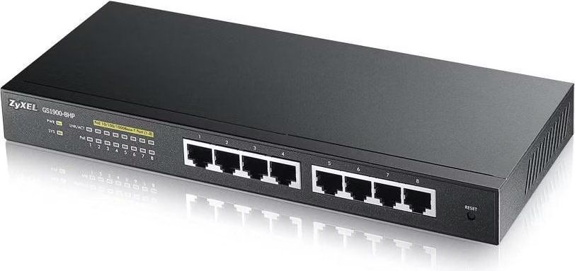 Zyxel Hub & Switch: Zyxel Switch GS1900-8HP (Managed Switch / PoE) – Usato da Lachen SZ venduto da Blyss