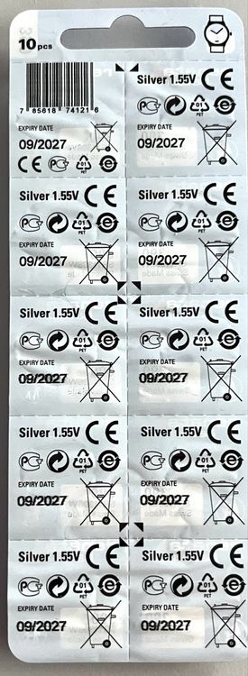 Caricatori & Batterie: Renata 390 Knopfzellen, 10 Stk, neu, 1.55V, bis 09/2027 – Nuovo (secondo la descrizione) da Grenchen venduto da chththl 1