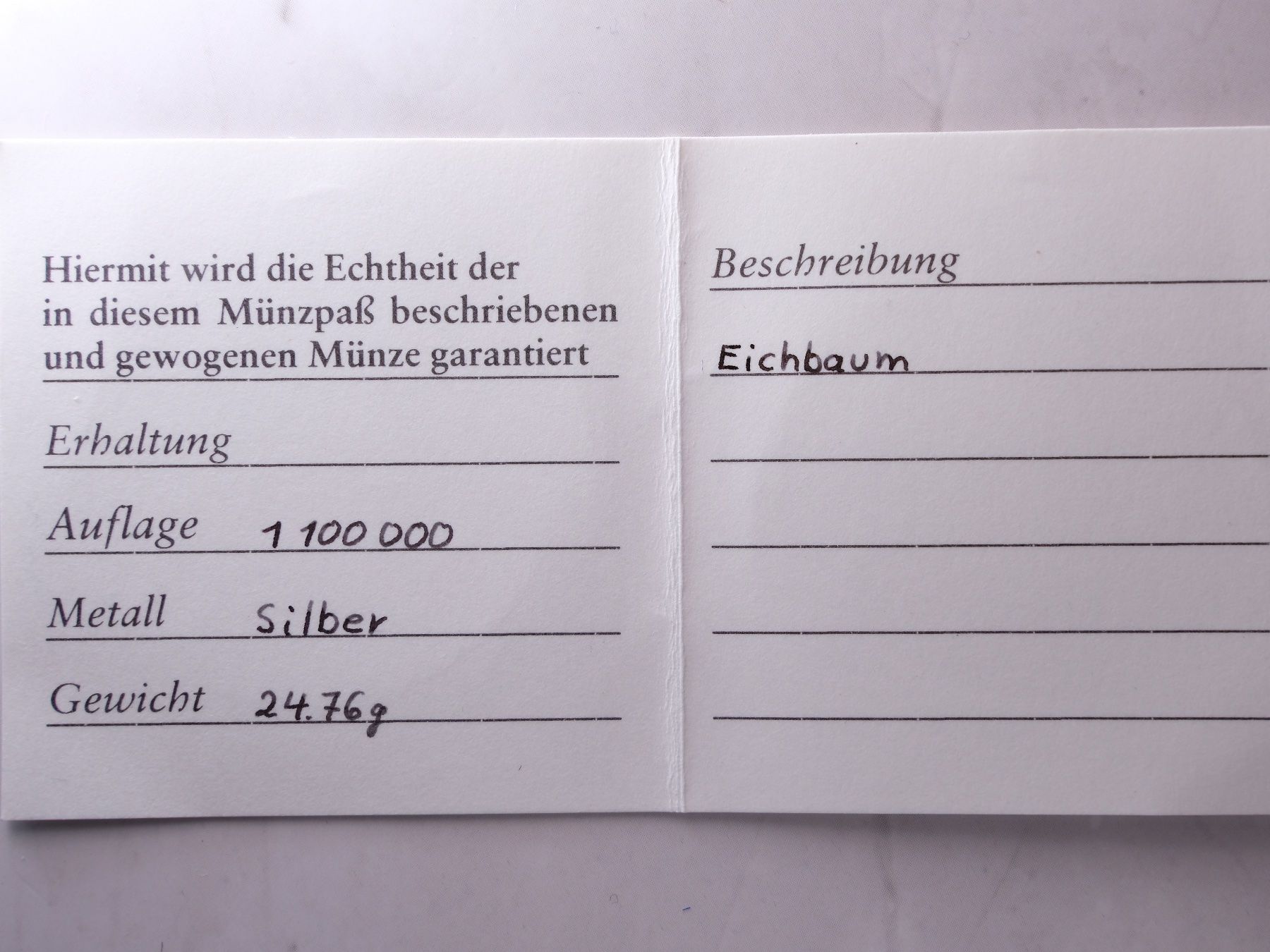 Tutti le monete: 5 Reichsmark Weimar 1927 E – Eichbaum – J.331 – VZ – GM – Nuovo (secondo la descrizione) da Fribourg venduto da Karmann74 4