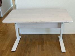 Schreibtisch weiss, höhenverstellbar, neigbar, guter Zustand