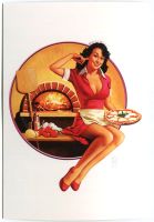 Postkarte "Pin-up".
