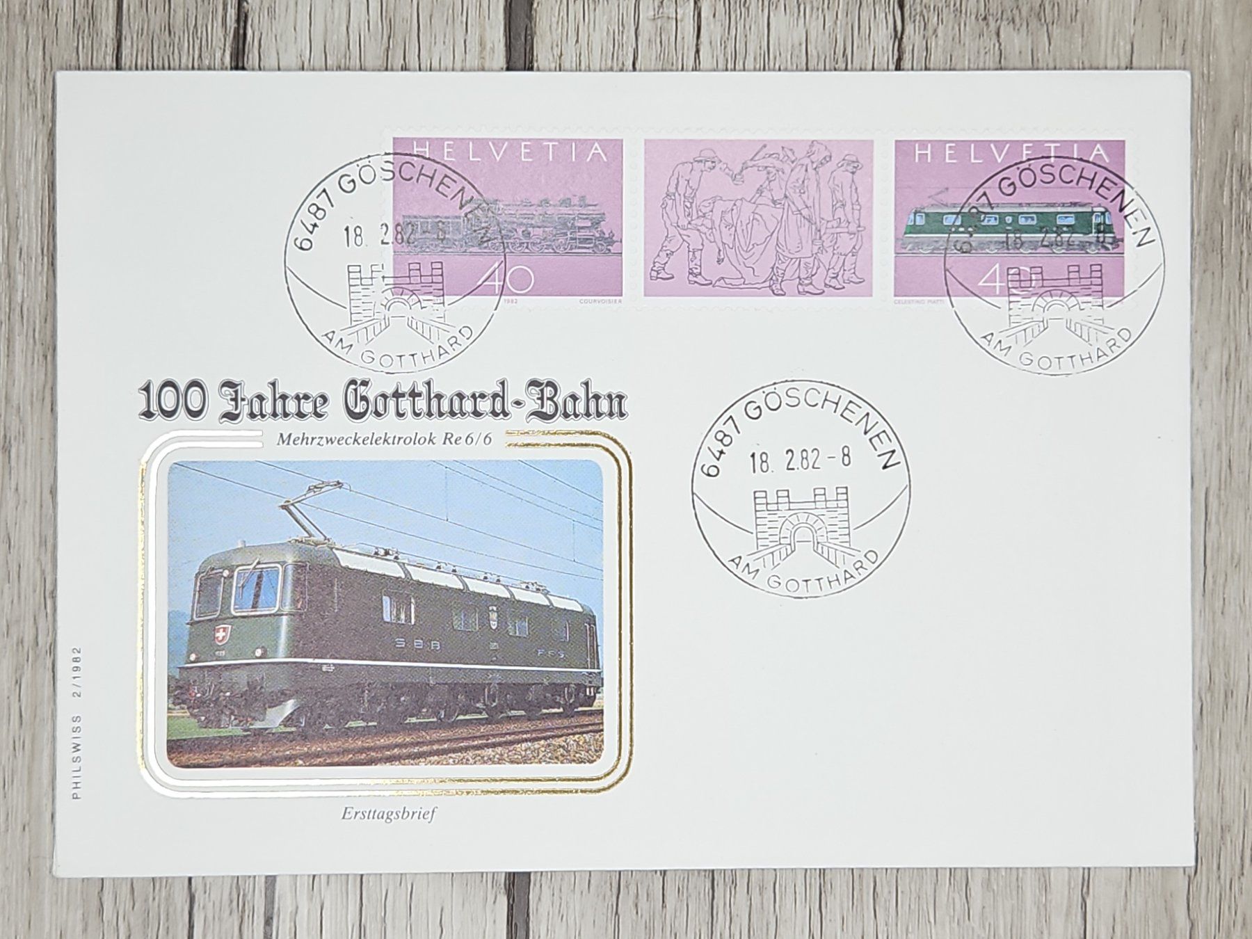 Tutti i francobolli: CL09 Enveloppe + Timbre Suisse 1982 – Usato da Cousset venduto da Patrick_Collections