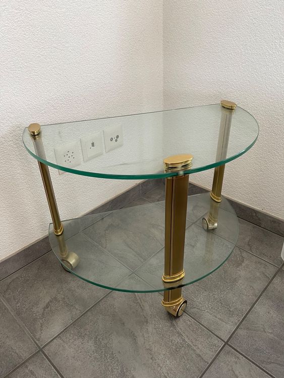 Glastisch auf Rollen Beistelltisch Kaufen auf Ricardo