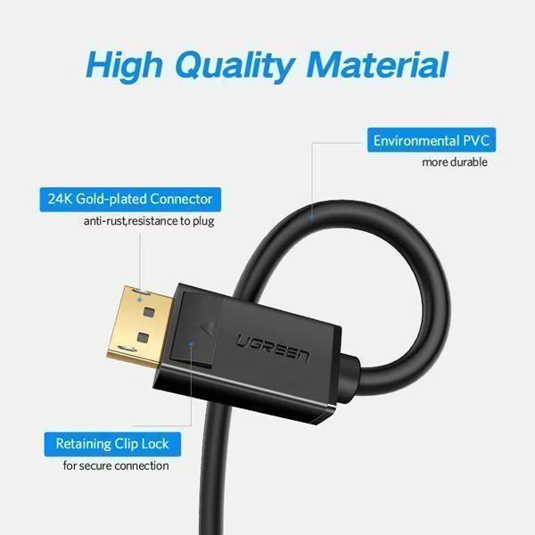 Cavi: DisplayPort Kabel 4K 60Hz 3D DP 1.2 2m – Nuovo e nell'imballaggio originale da Zürich venduto da Store-247 2