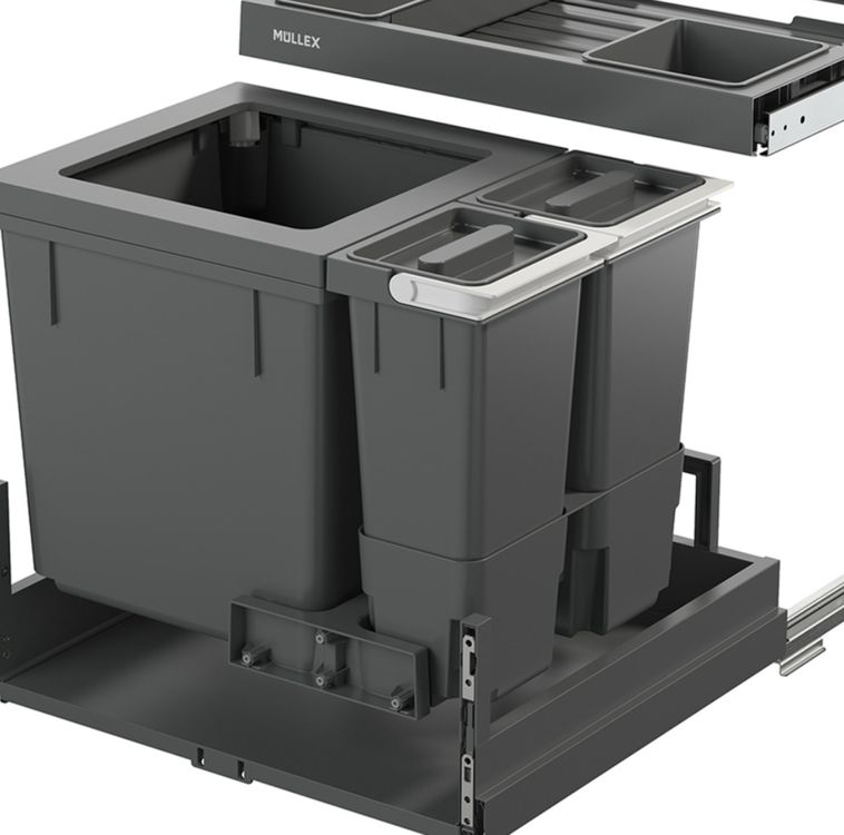 Müllex Abfalleimer: Müllex X-LINE Abfallsystem komplett X55 M5 Premium Pro – Neu (gemäss Beschreibung) aus Biel/Bienne von Nussbrot