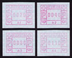 ATM A1-A4__1. ATM-SERIE DER SCHWEIZ !_4 Porto-Wertstufen !**