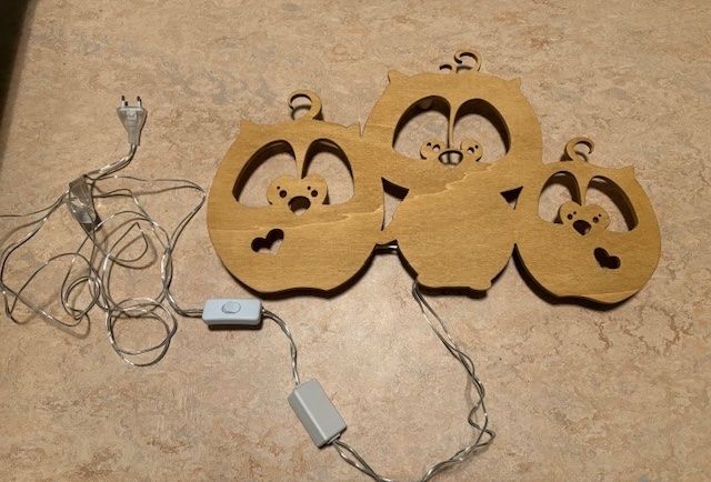 Lampade: Schlummerlicht Eulen Lampe Holz – Usato da Neftenbach venduto da Aldo_C 1