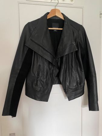 Schwarze Lederjacke, Gr. XS