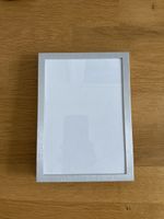 Silberner Fotorahmen matt mit Glas, neuwertig