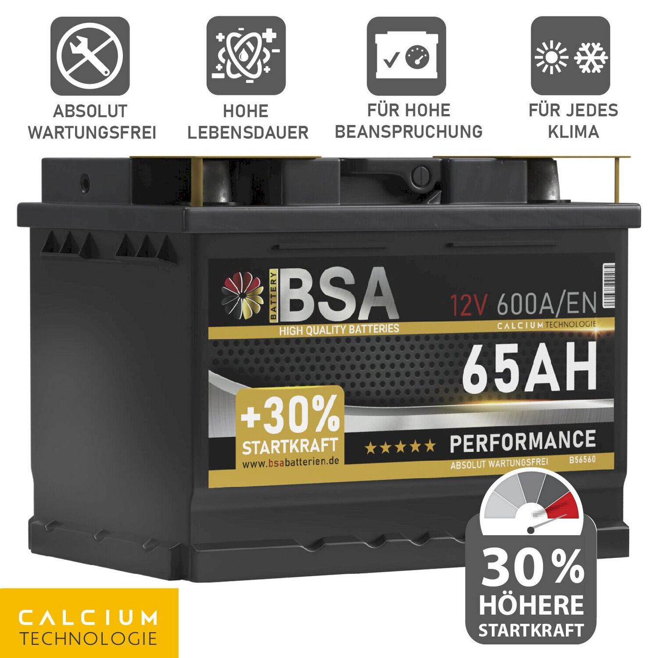 Batterie: BSA Autobatterie 65Ah 12V – Nuovo e nell'imballaggio originale da Bottighofen venduto da zaap 2