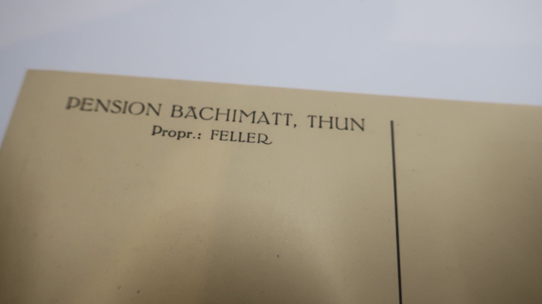 Cartes postales: Pension Bächimatt Thun – D'occasion à Cormoret par Pascalll2001 3