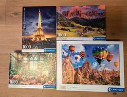 4 Stück Puzzle 1000 Teile Clementoni