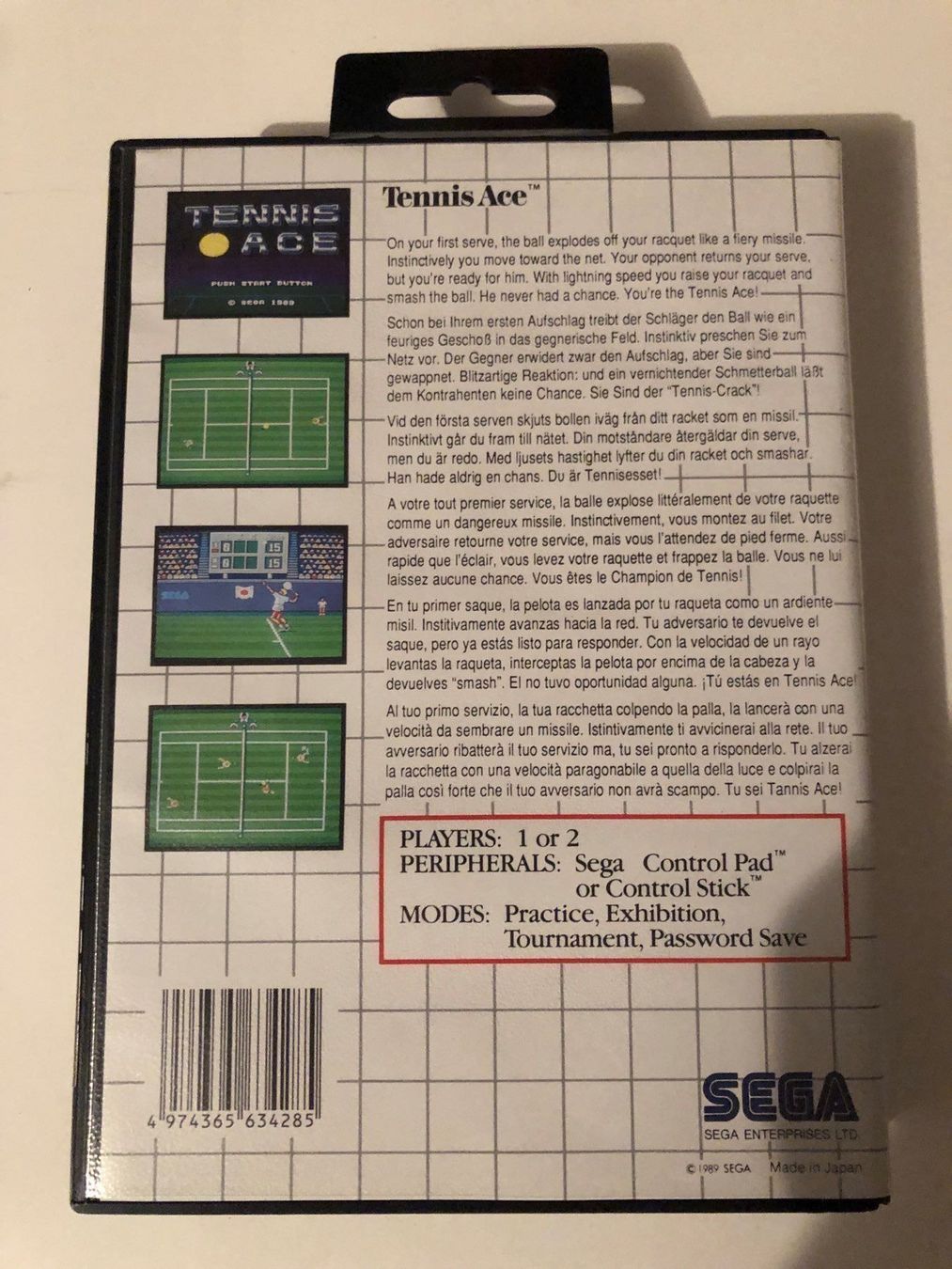 Sega Giochi: Tennis Ace für Sega Master System – Usato da Kestenholz venduto da Mad18 1
