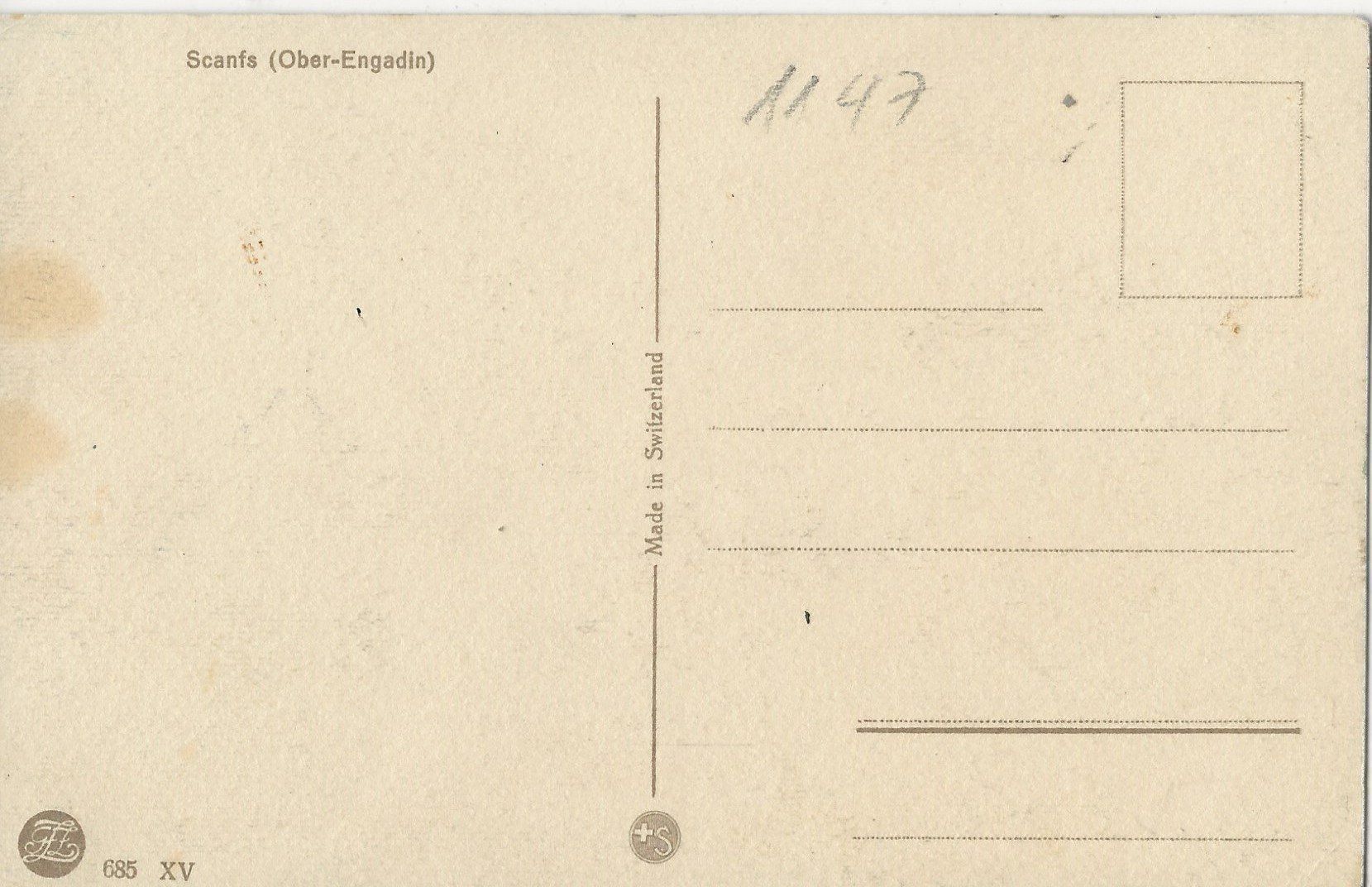 Cartoline postali: Scanfs, Oberengadin, Künstler – Usato da Frauenfeld venduto da Merk52 1