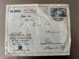 ENVELOPPE TIMBRÉE EXCEPTIONNELLE - BRÉSIL 1941