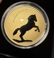 „Mongolian Nature 2014 Horse“ (silver/vergoldet)