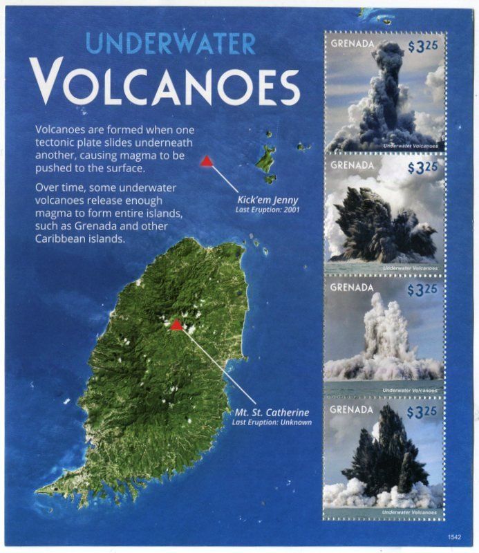 Alle Briefmarken: Block "Vulkane". Grenada – Neu und originalverpackt aus Basel von Butsch5