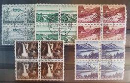 3131) 1954 Satz Pro Patria Orts-ET im 4-Block Kt. 225.-