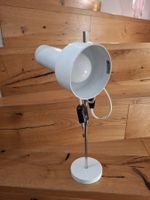 Vintage Schreibtischlampe weiss, Retro Stil 70er Jahre