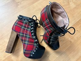 Stylische Plateaustiefeletten Jeffrey Campbell Gr. 36