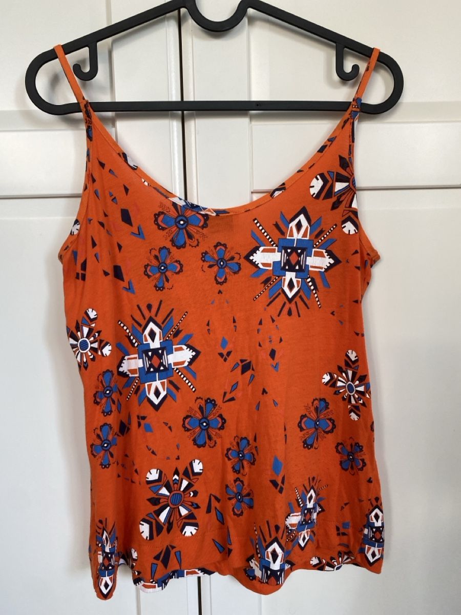 Zara Blusen: Zara Orange Boho Tank Top – Gebraucht aus Schlieren von tug_568r 2