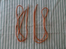 NEUE Schnürsenkel orange-grau 115cm - 260759