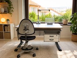 Moll Set: Schreibtisch, Drehstuhl und Lampe  - Top Zustand
