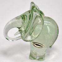 Sculpture éléphant en verre soufflé Ngwenya Glass, Swaziland
