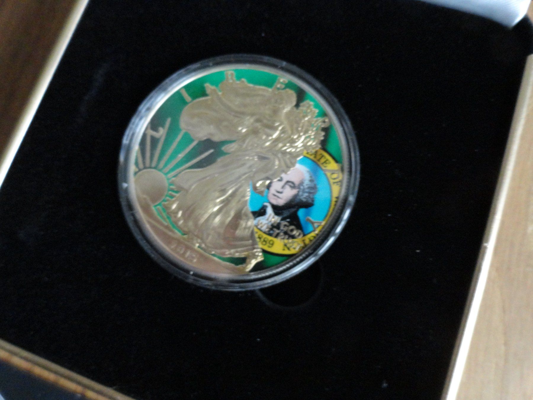 Tutti le monete: 2015 American Silver Eagle - State Flags - Washington – Nuovo (secondo la descrizione) da Gerlafingen venduto da Shiva_74 4