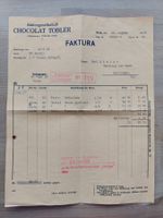 Antike Rechnung Briefkopf Chocolat Tobler Bern 1928