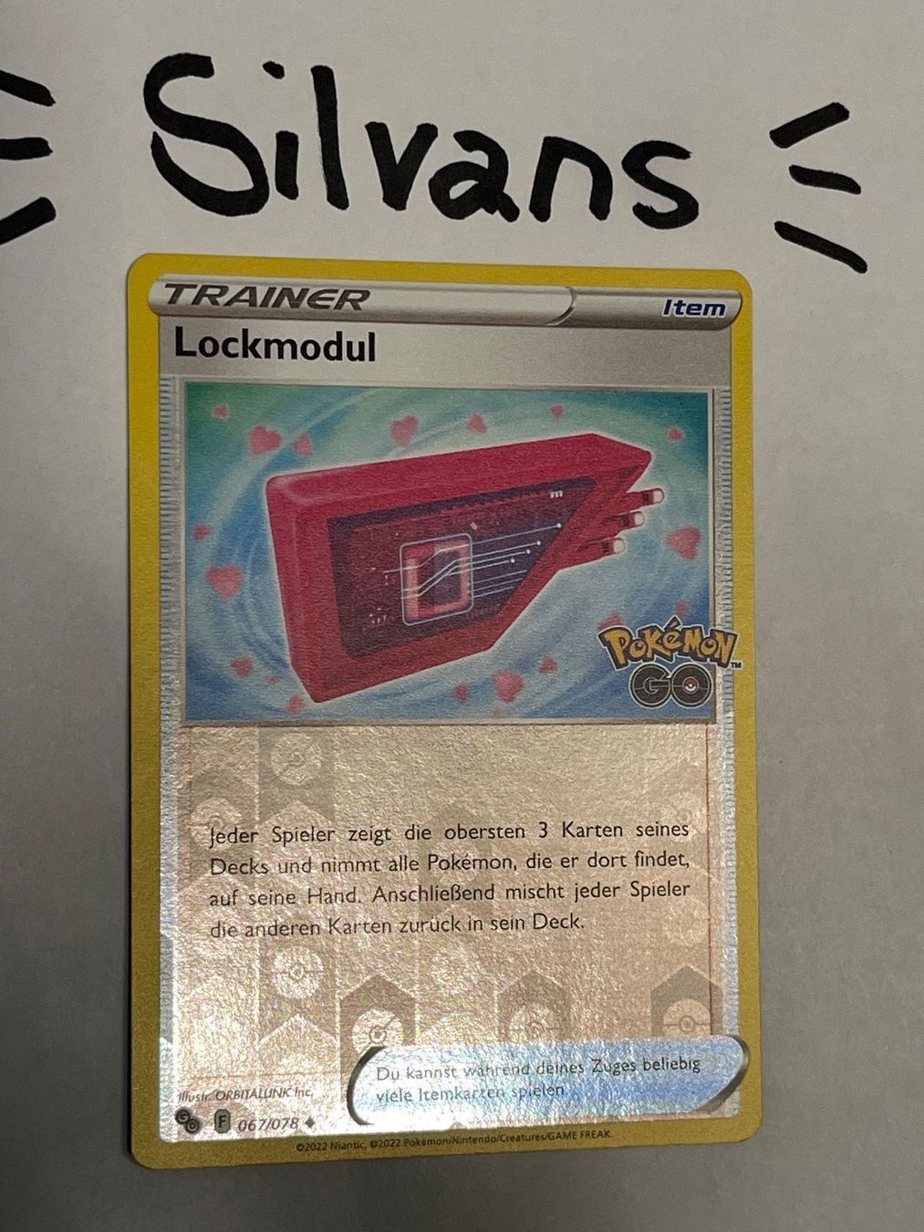 Pokémon Carte collezionabili: Lockmodul Reverse Holo 067/078 Pokemon Go Deutsch – Nuovo (secondo la descrizione) da Wil SG venduto da Silvans
