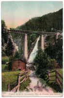Chemin du fer Gornergrat sur Pont de Findelen, circulé 1908