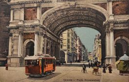 GENOVA - Tram - Ponte Monumentale