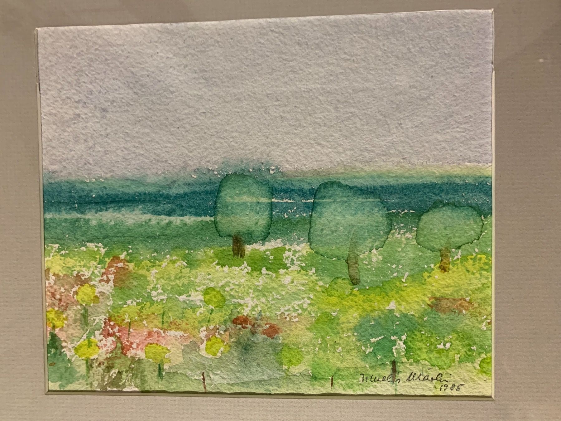 Tableaux: Aquarell Gemälde,Signiert ? Datiert 1985 – D'occasion à Lanzenhäusern par vic63 1