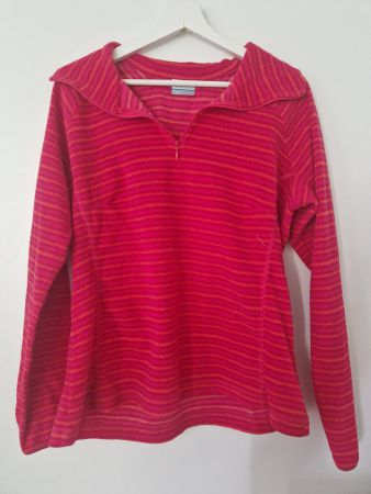 Columbia Fleece Pullover gestreift pink rot Grösse L