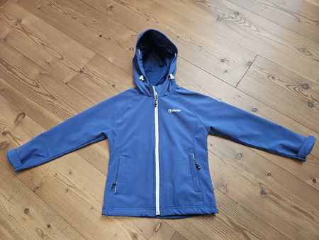 Softshelljacke Sherpa blau Grösse 128 mit Gebrauchsspuren