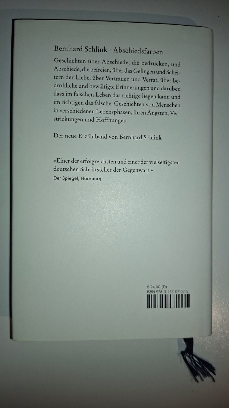 Livres: Abschiedsfarben von Bernhard Schlink – D'occasion à Dietikon par Buchantiqdietikon 1