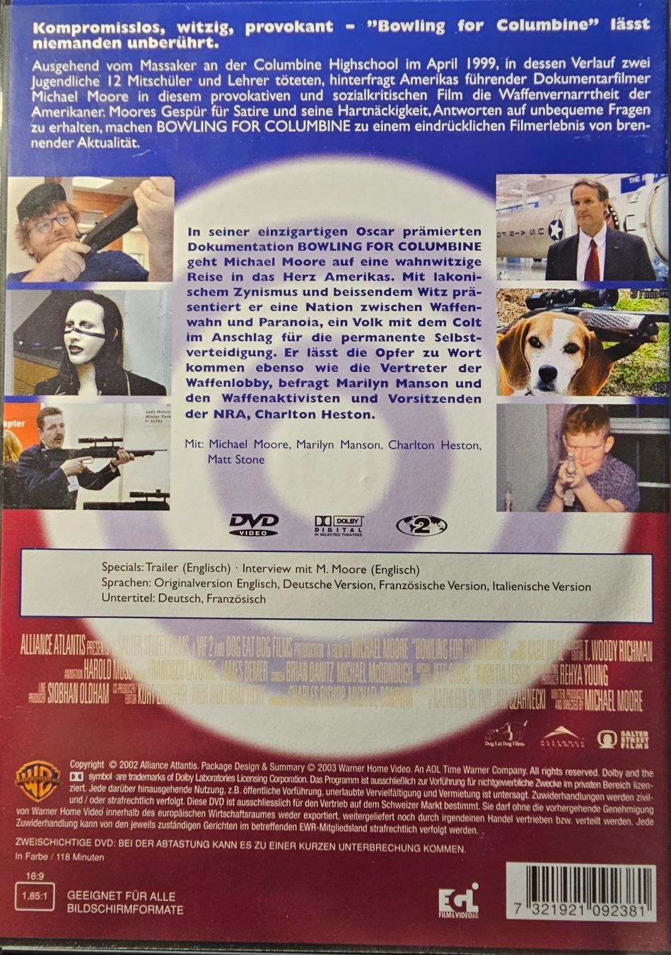 Tutti i DVDs: Bowling for Columbine – Usato da Wahlen b. Laufen venduto da Cg10 1
