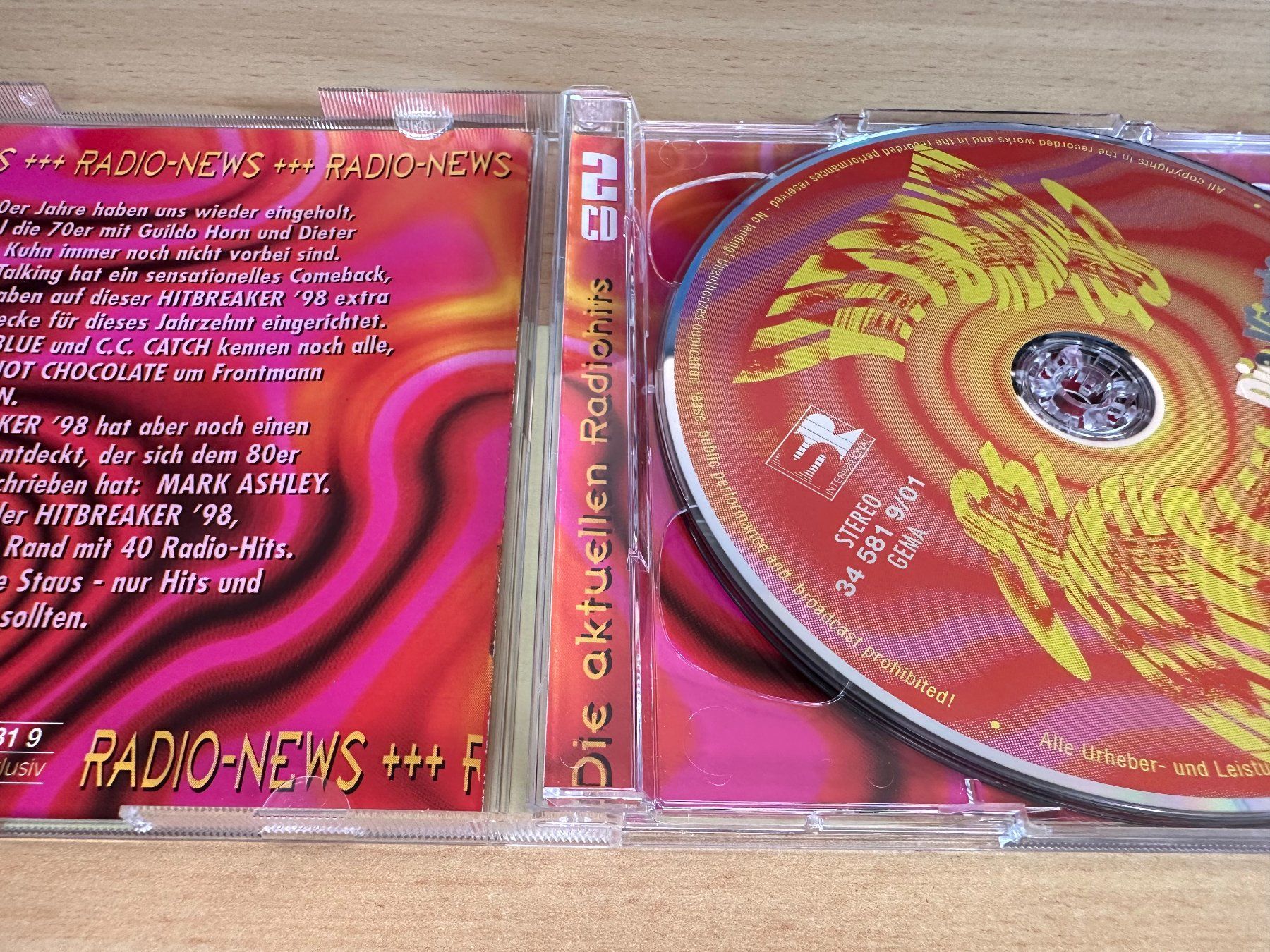 CD: Various – Hitbreaker '98 - Die Vierte - 2 CD – Usato da Rikon im Tösstal venduto da Alpenmutz 2