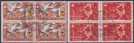 1941, B13-B14, Viererblöcke ERSTTAG von SCHWYZ, Kat: 75.-